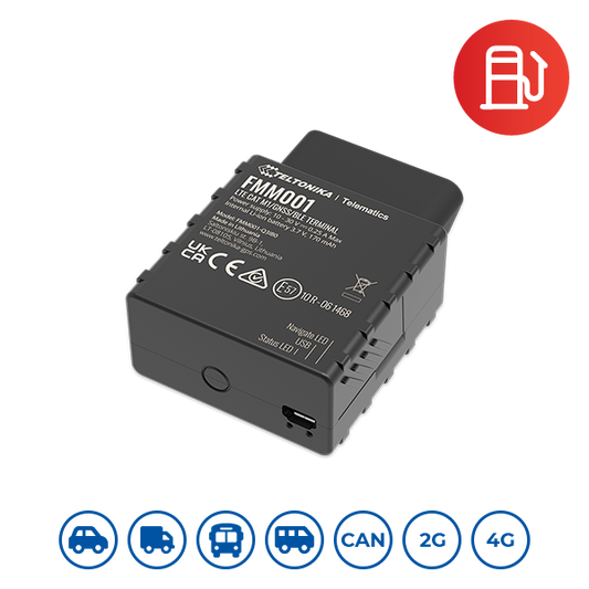 Teltonika FMM001 - LTE CAT M1 OBD device with GNSS and Bluetooth connectivity. Possibility to read OBD II parameters